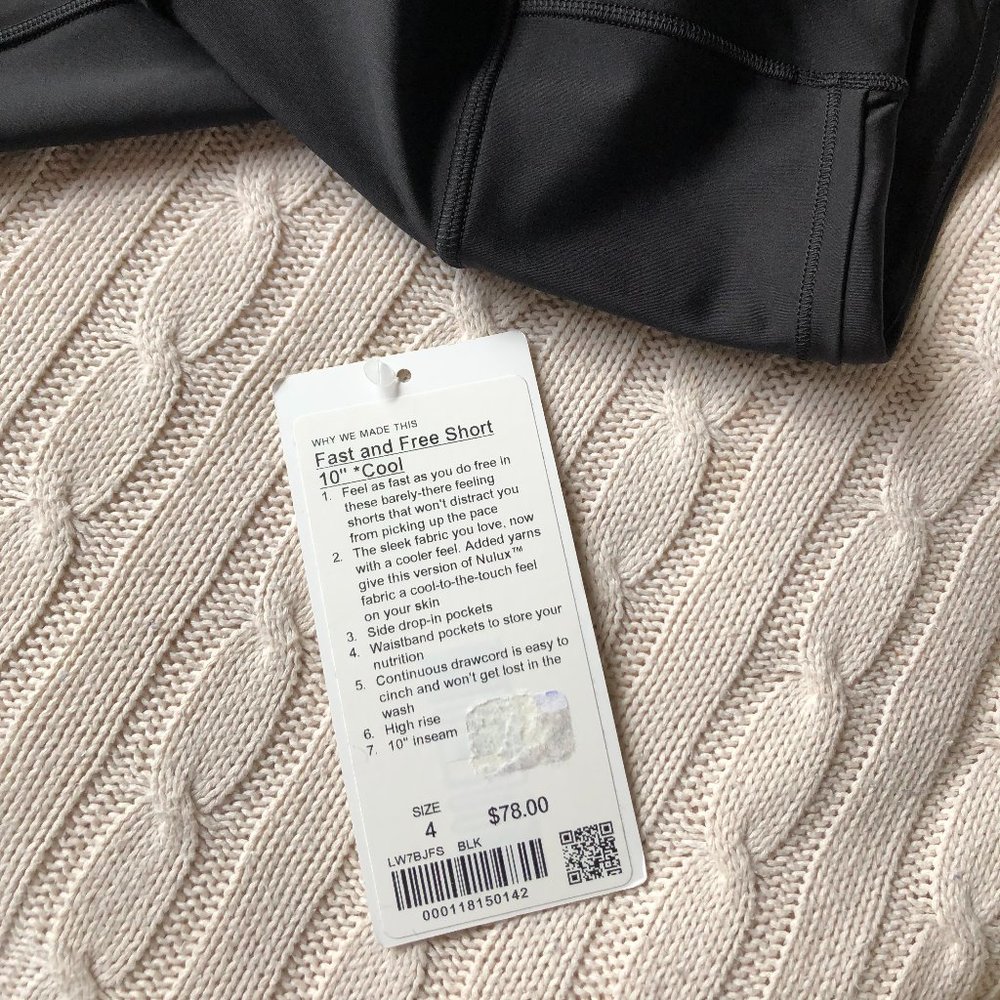Lululemon Fast and Free Short 10'' Cool - Picture 7 of 7